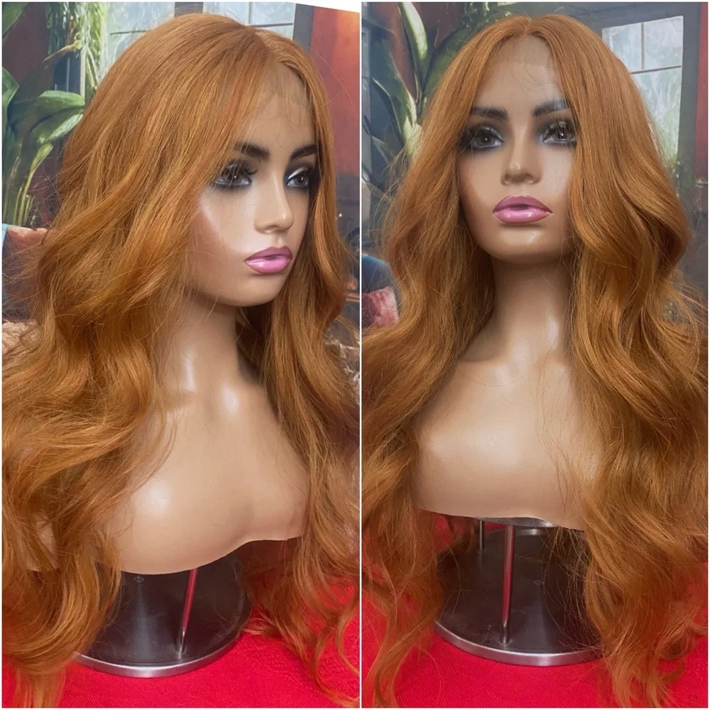 Ginger Lace Front Wig with baby hair, wide lace part